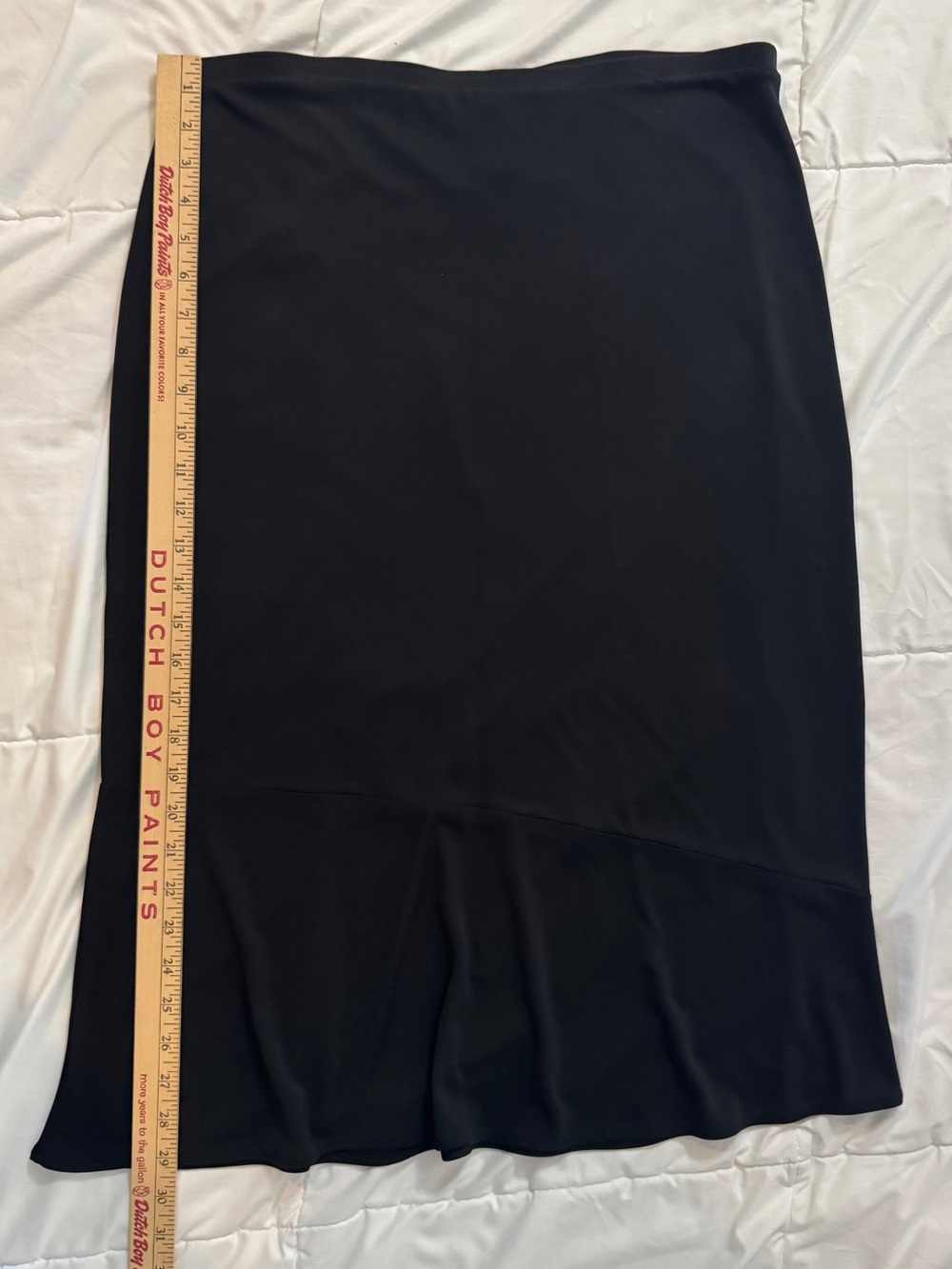 Banana Republic Black Knit Midi Skirt with Flounce Hem